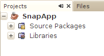 SnapApp в области Projects