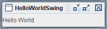 Снимок экрана приложения HelloWorldSwing