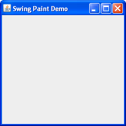 Иллюстрация пустого JFrame с Демонстрационным примером Краски Swing как title 