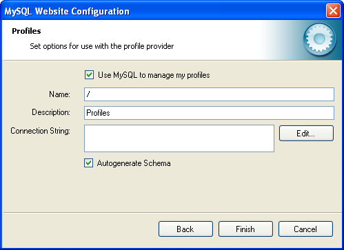MySQL Website Configuration Tool - Профили