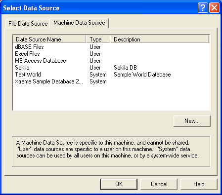 Соединение таблиц Microsoft Access к таблицам MySQL, выбор DSN
