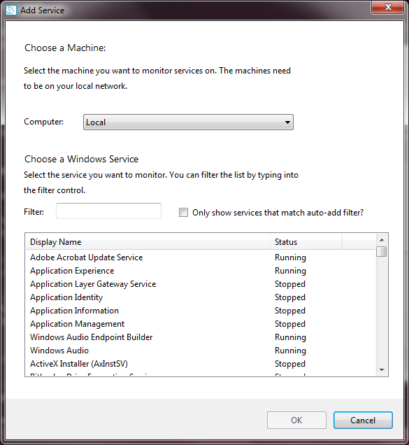 MySQL Notifier for Microsoft Windows Adding new services