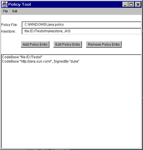 передозировка снимка экрана окно PolicyTool