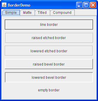 BorderDemo: Простые Границы