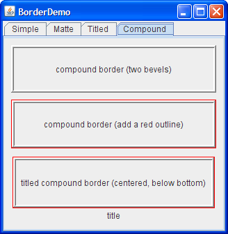BorderDemo: Составные Границы