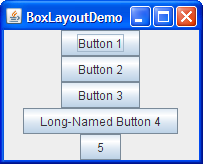 Изображение GUI, который использует BoxLayout