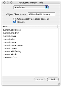 content outlet of XMLNodeController