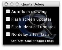 Quartz Debug options