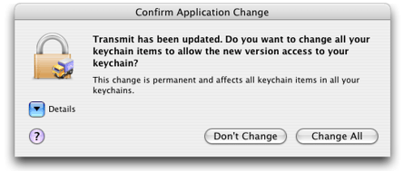 Changed software confirmation dialog
