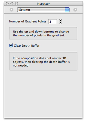 The Settings pane