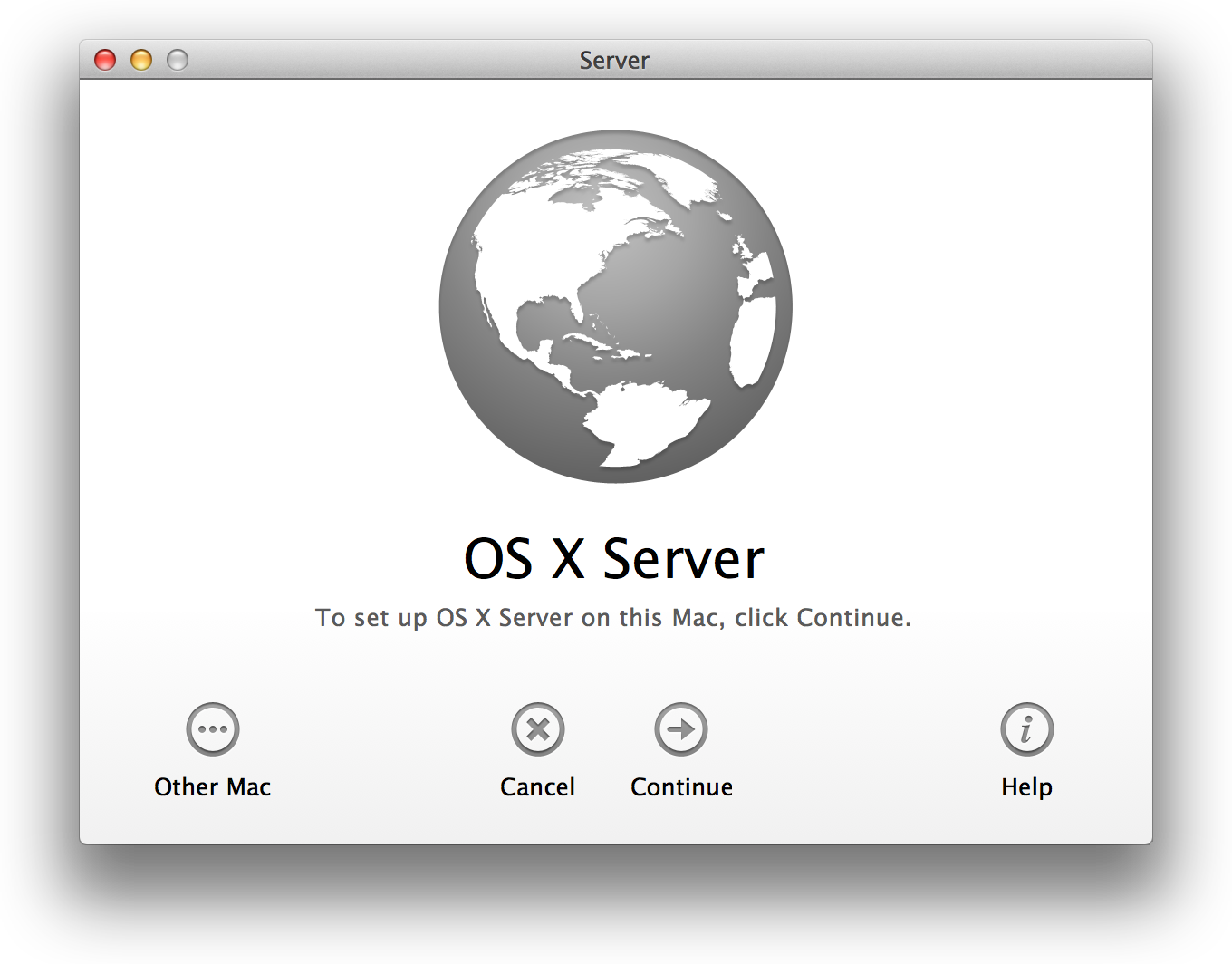 Mac os x Server logo.