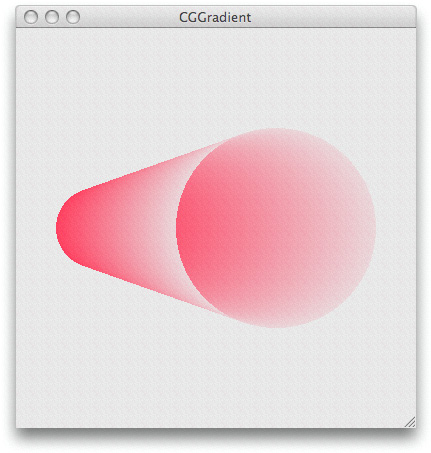 A radial gradient created by varying only the alpha component