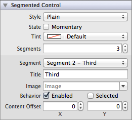 image: ../Art/uisegmentedcontrol_attributes_inspector_plain.png